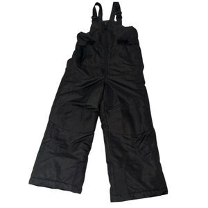 Kids Snow Bib Overalls XS 4-5 Black Insulated Waterproof Ski Sled Snow Pants